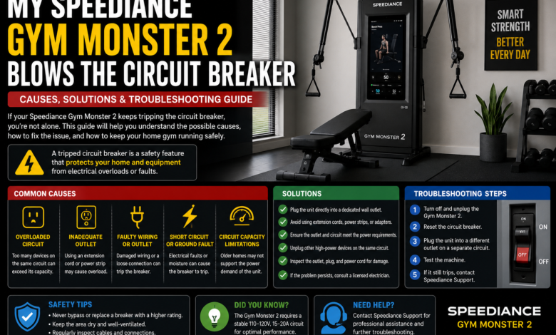 my speediance gym monster 2 blows the circuit breaker​