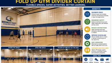 bromley east charter school fold up gym divider curtain