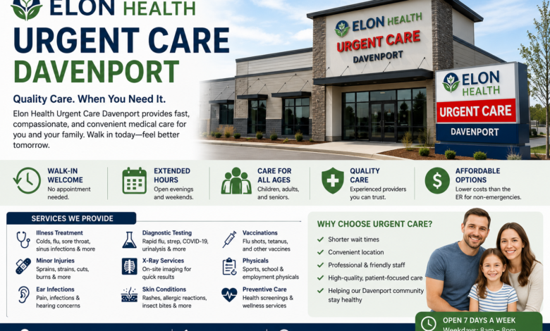 elon health urgent care davenport​
