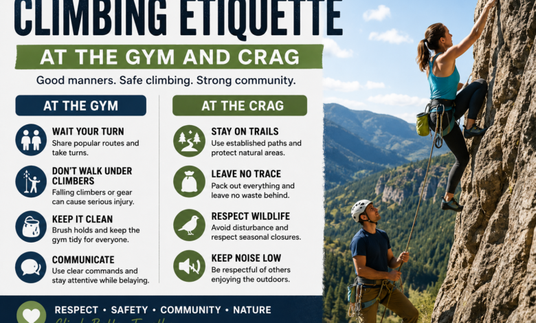 climbing etiquette at the gym and crag​