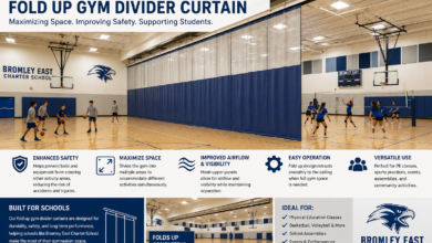 bromley east charter school fold up gym divider curtain​